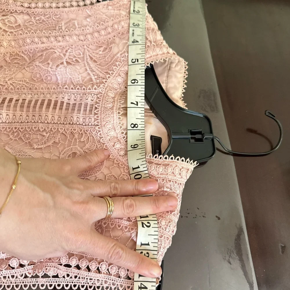 BCBGMaxAzria Blush Lace Maxi Dress Size 4